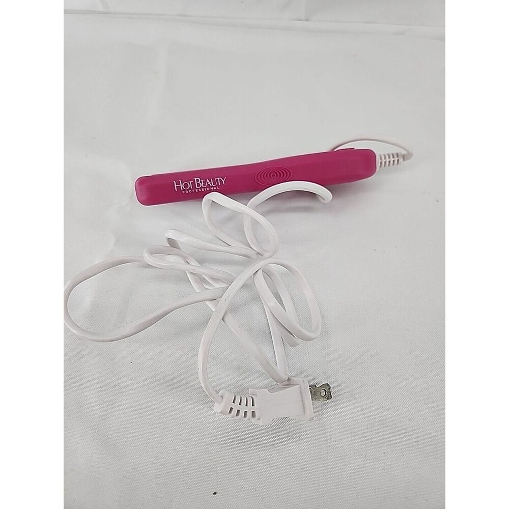 Hot Beauty Ceramic Mini Flat Iron Hair Straightener 1/2" TESTED / WORKS